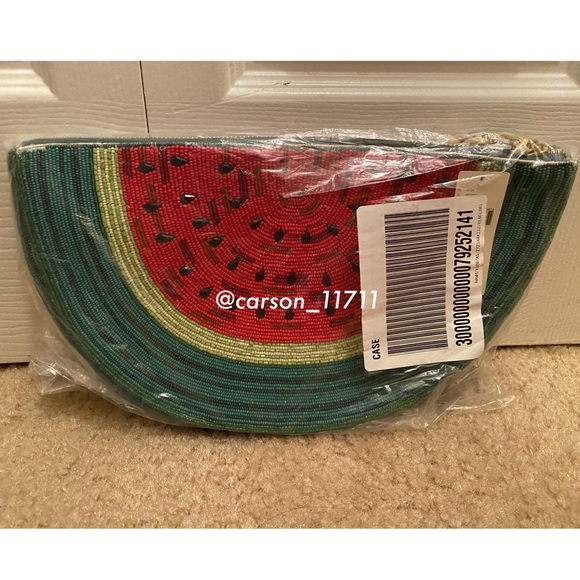 Anthropologie Tasseled Watermelon Clutch OS - Picture 4 of 7